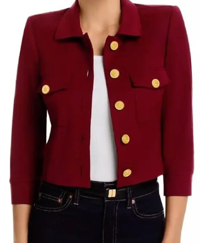 Joy Behar The View Red Cropped Jacket For Sale