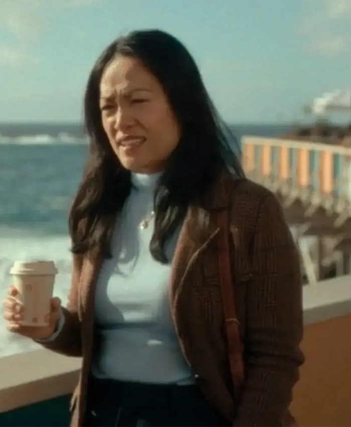 Joyce Sunny Nights S01 Brown Plaid Blazer