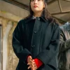 Kim Min-ha Typhoon Family S01 Black Wool Coat