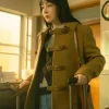 Kim Min-ha Typhoon Family S01 Brown Wool Coat For Sale