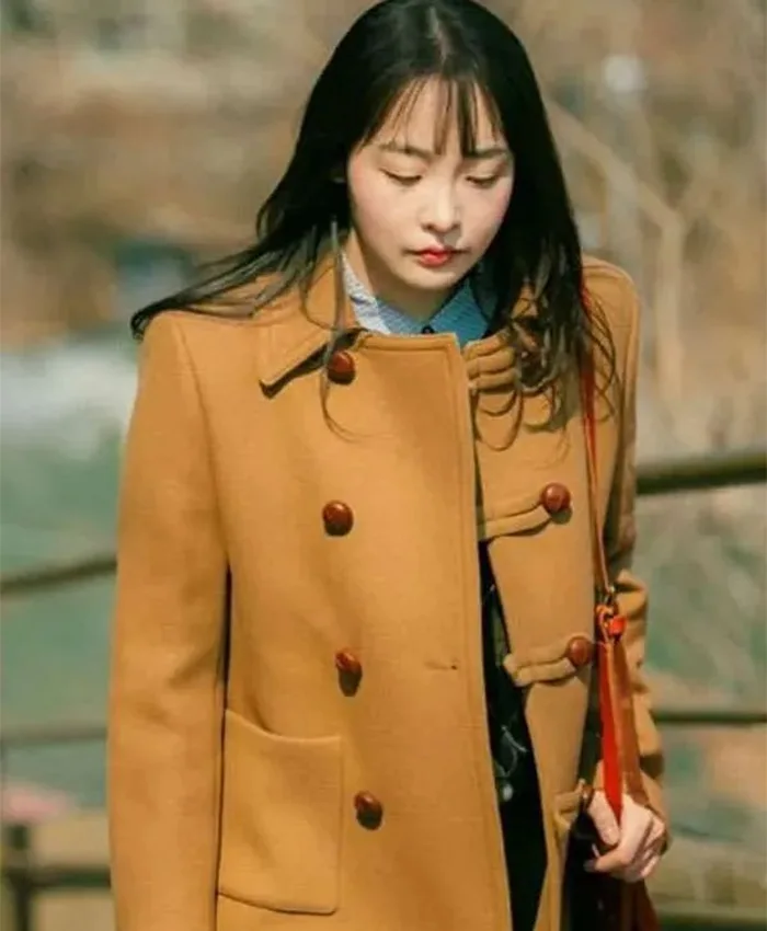 Kim Min-ha Typhoon Family S01 Brown Wool Coat