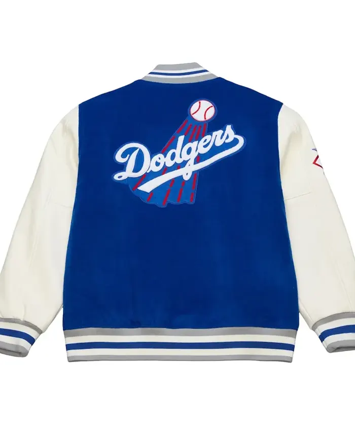 LA Dodgers Off Day Royal and Eggshell Varsity Jacket For Men and Women