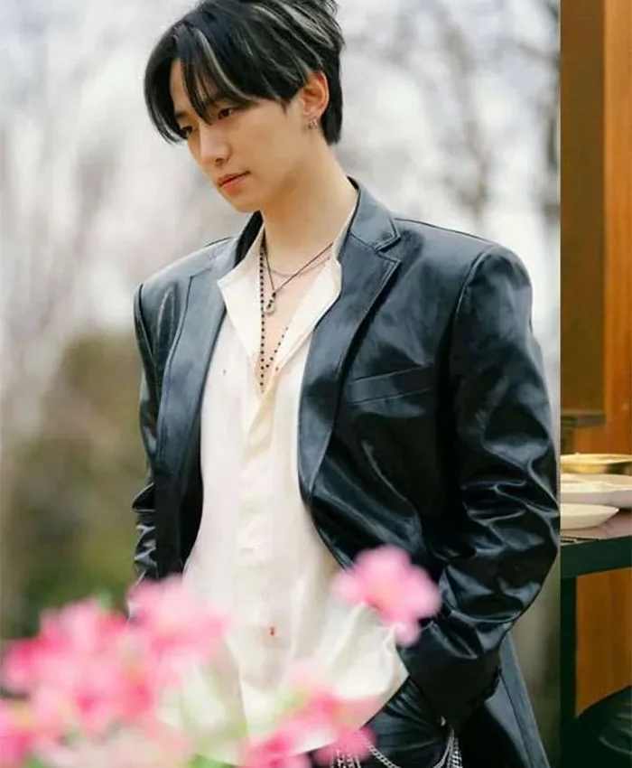 Lee Jun-ho Typhoon Family S01 Leather Blazer For Sale