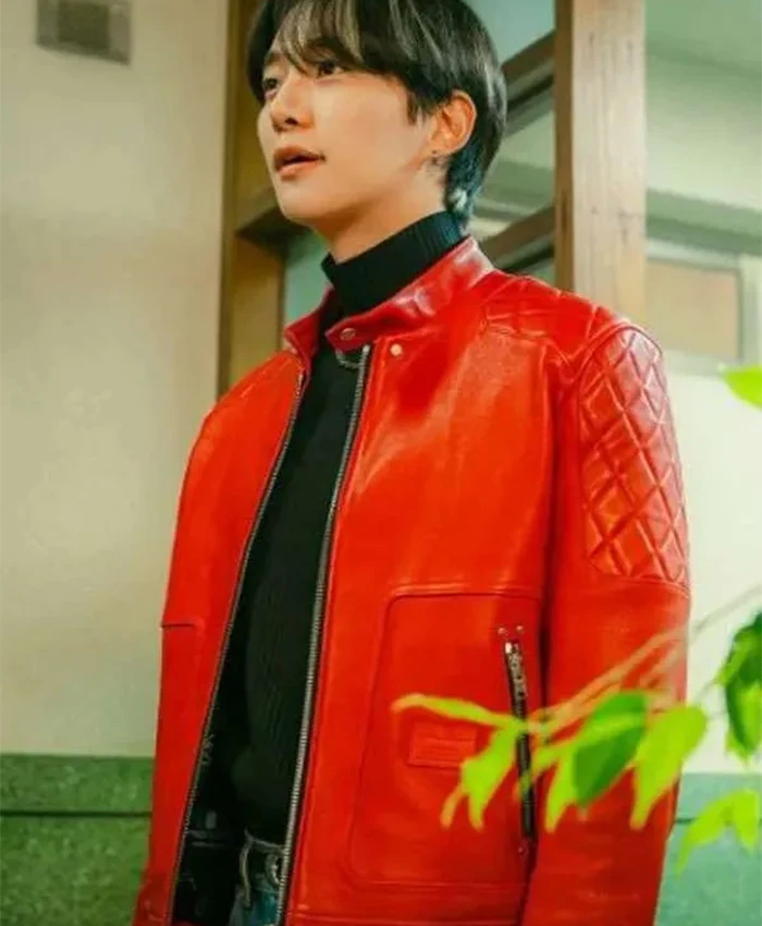 Lee Jun-ho Typhoon Family S01 Red Jacket