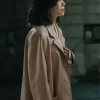 Lee Seol Our Movie S01 Beige Leather Coat