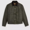 Levi's X Barbour Waxed Green Trucker Jacket