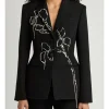 Lisa Vanderpump Vanderpump Rules S12 Black Embellished Blazer For Sale