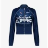 Los Angeles Clippers Women's Cropped Corset Track Jacket