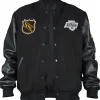 Los Angeles Kings Black Out Team Logo Varsity Jacket For Men