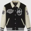 Los Angeles Kings Black and Beige Varsity Jacket