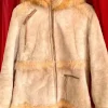 Lucy Albright Tell Me Lies S03 Beige Suede Fur Coat For Sale