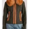 Lucy Albright Tell Me Lies S03 Fur Collar Jacket For Sale