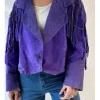 Lucy Albright Tell Me Lies S03 Purple Fringe Jacket For Sale