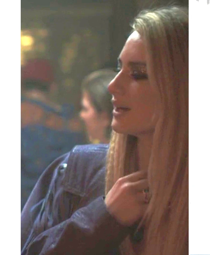 Lucy Albright Tell Me Lies S03 Purple Fringe Jacket