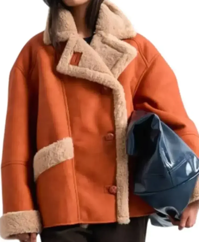 Manec Verdier Ici Tout Commence Shearling Car Coat For Sale