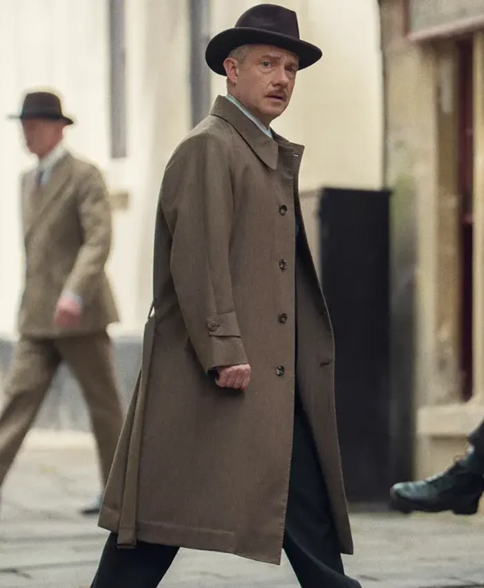 Martin Freeman Agatha Christies Seven Dials Wool Coat