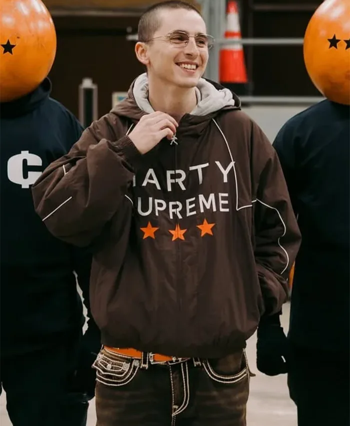 Marty Supreme Timothée Chalamet Brown Hooded Jacket
