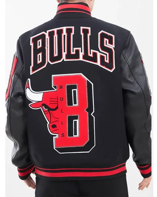 Mashup Chicago Bulls Black Varsity Jacket For Sale
