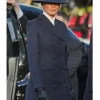 Melania Trump 2026 Black Long Coat Front