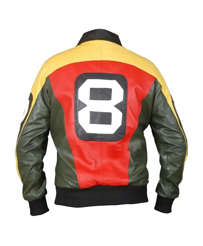 Men’s 8 Ball Multicolor Bomber Jacket Back