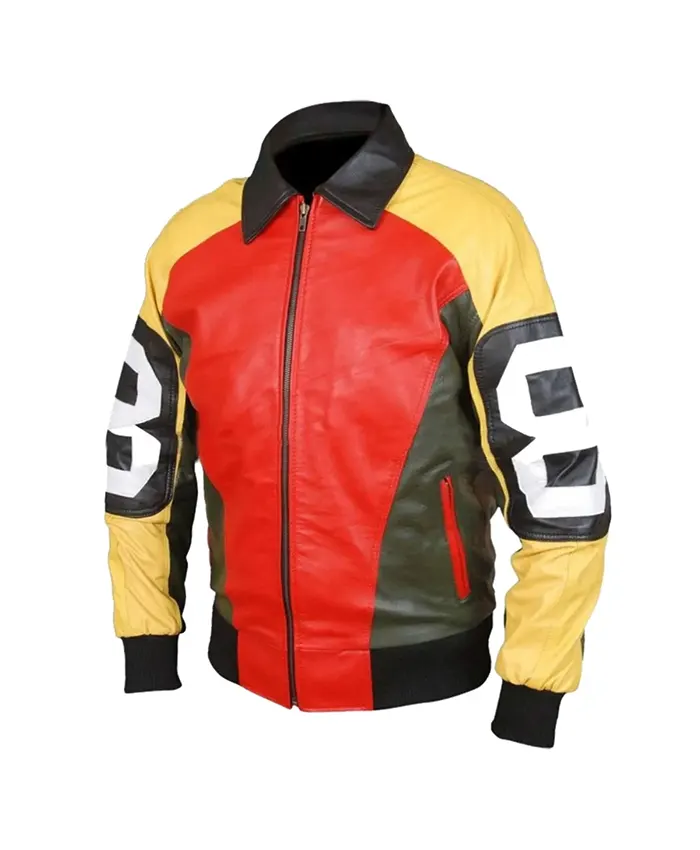 Men’s 8 Ball Multicolor Bomber Jacket Side