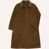 Men's Brown Corduroy Raglan Coat