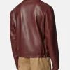 Men's Classic Brown Leather Jacket Back