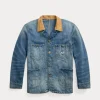 Men's Corduroy Collar Denim Jacket