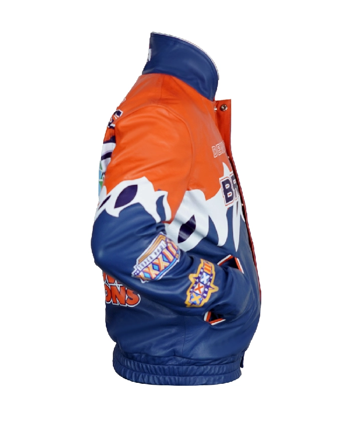 Vintage Denver Broncos Shannon Sharpe football jacket for NFL fans and collectors