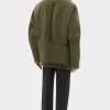 Men's Green Astrakhan Shearling Peacoat For Sale