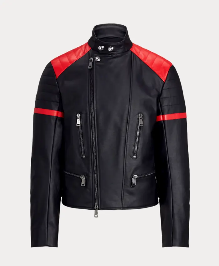 Men's Leather Cafe Racer Jacket