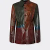 Men's Misted Leather Blazer