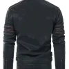 Men’s Pegasus Black Leather Cafe Racer Jacket For Men