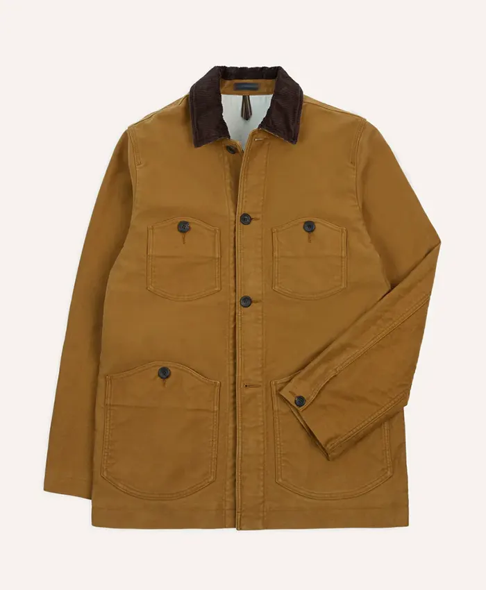 Men's Tobacco Cotton Chore Jacket