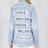 Mercedeh Javid The Valley Persian Style S01 Patchwork Denim Jacket For Sale