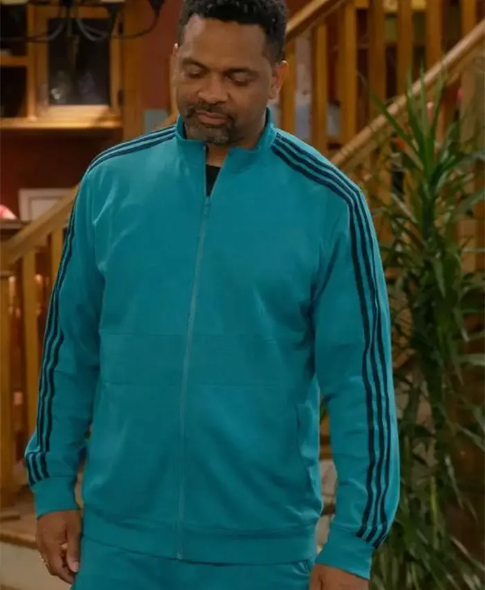 Mike Epps The Upshaws S07 Blue Track Jacket