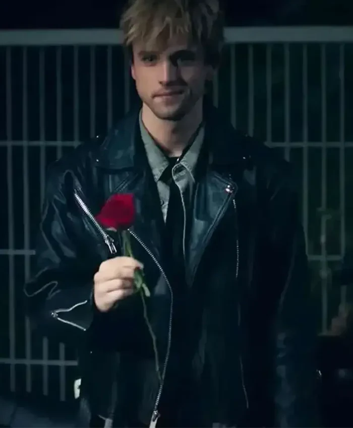 Mikel Niso Boulevard Black Leather Jacket For Sale