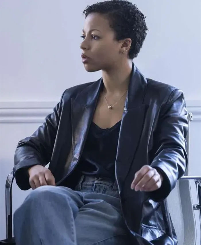 Myha’la Industry S04 Black Leather Coat For Sale