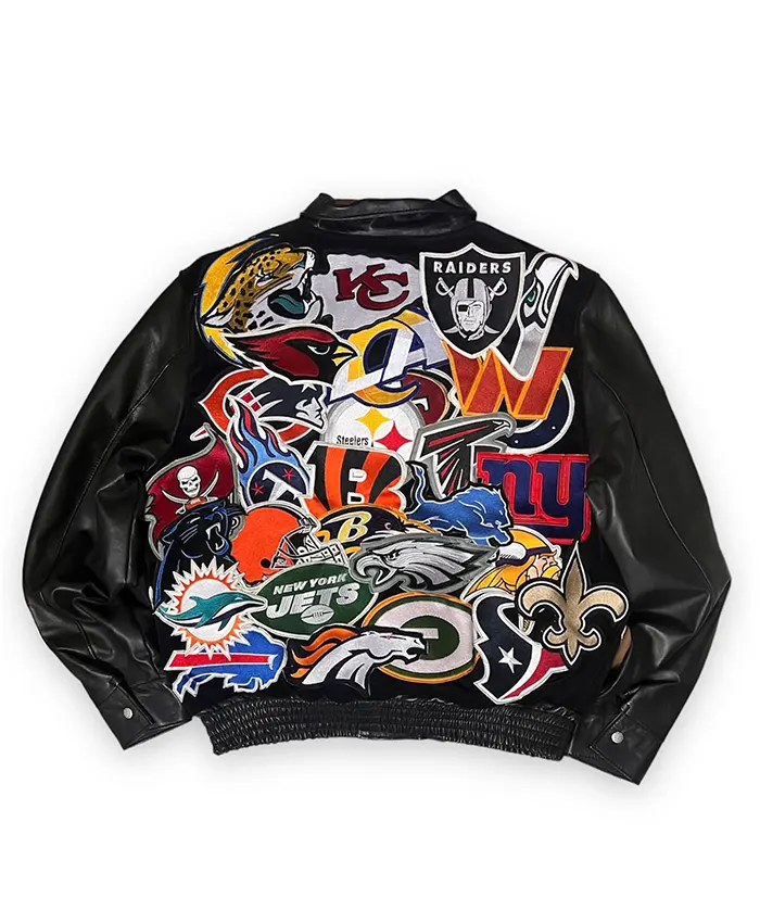 NFL Megapatch Wool & Leather Jacket For Sale