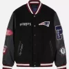 NFL New England Patriots Black Varsity Jacket