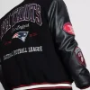 NFL New England Patriots Black Varsity Jacket For Sale