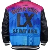 NFL Super Bowl San Francisco Bay Area 2026 Black Wool & Leather Varsity Jacket