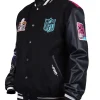 NFL Super Bowl San Francisco Bay Area 2026 Black Wool Varsity Jacket