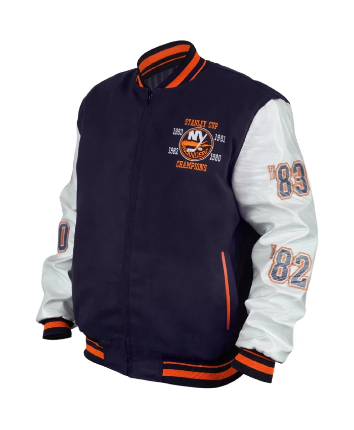 NY Islanders Championship Varsity Jacket Side