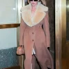 NYC Sydney Sweeney Brown Shearling Coat For Sale