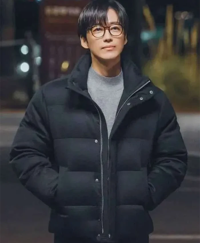Namkoong Min Our Movie S01 Black Puffer Jacket