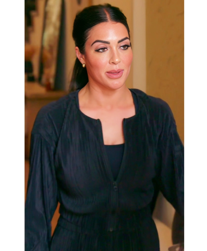 Natasha Kashanian The Valley Persian Style S01 Black Plisse Jacket