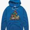 New Heights Jason Kelce Blue Hoodie Front