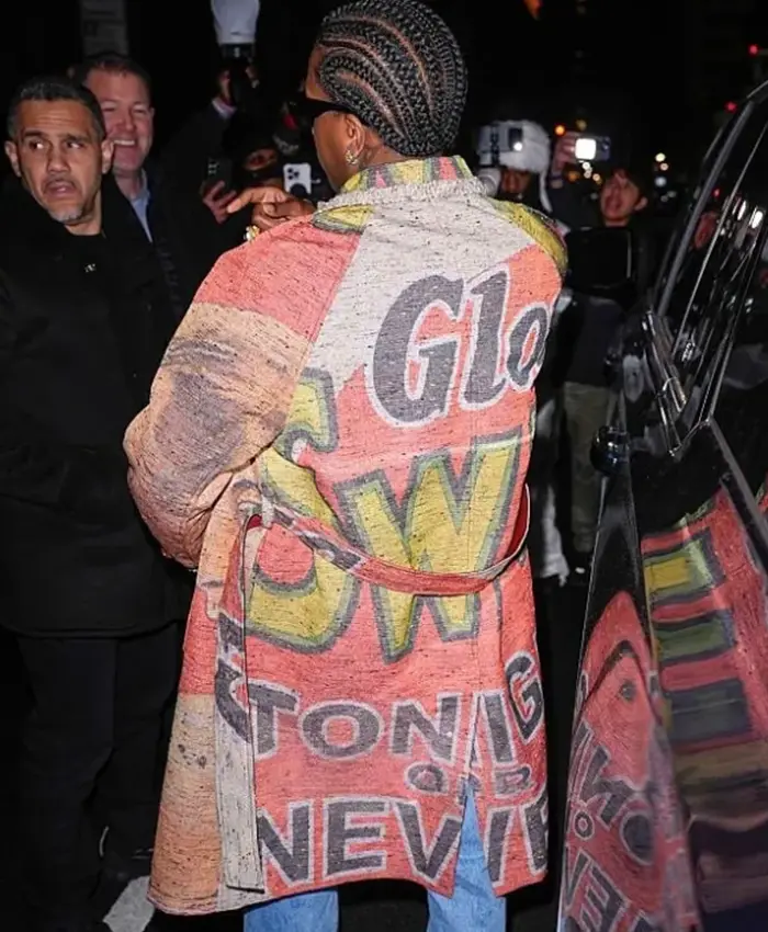 New York City 2026 ASAP Rocky Tapestry Coat Back