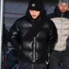 New York City 2026 Timothée Chalamet Black Leather Puffer Jacket - Get Now